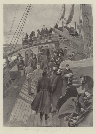 Afsted til Ashanti, Loanda, der går ned ad Kanalen, Soldater